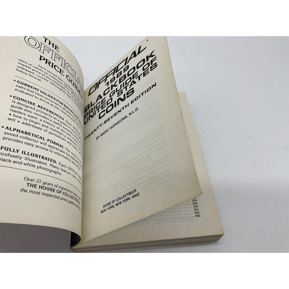 The Official 1989 Blackbook Price Guide US Coins 27th Ed Hudgens PB Black USA - Picture 3 of 8
